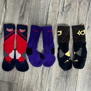 3 pairs Nike Elite Socks. Size Small for all 3.